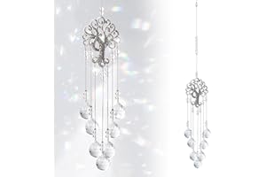 SPHERETRON Sonnenfänger Kristall Sonnenfänger Windspiel Kristall Sonnenfänger Kristalle zum Aufhängen Suncatcher Prismen Sonnenfänger Hängende Deko Kristalle für Garten Zuhause Deko usw