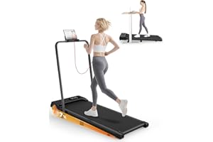 BIGZZIA Cinta de Correr 4 en 1 Plegable con Inclinación 7% – Eléctrica Silenciosa 8 km/h, Motor 2,5 CV, Sistema de Amortiguación, Pantalla LCD, 130 kg Máx – Hogar y Oficina