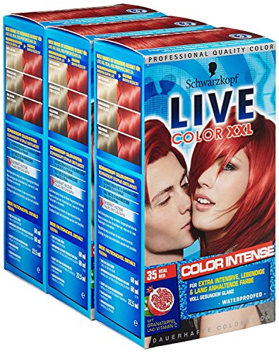 Live Intense 035 Real Red Color, 3er Pack (3 x 1 Stück) - 2