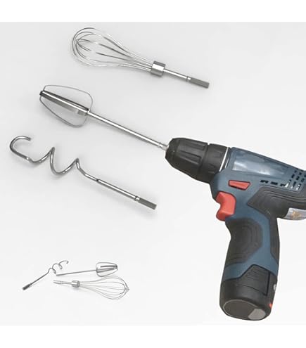 3-teiliger Edelstahl Schneebesen Set - Perfekt Für Handmixer & Bohrmaschinen