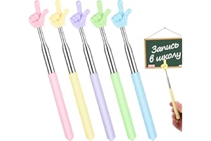 ZFRITP 5 Stück Zeigestab Finger,Pointer Finger Skalierbar,Finger Pointer,Zeigestab Ausziehbar,Zeigefinger Stab,Zeigestab Für Klassenzimmer Persönliche Interaktion(Fünf Farben)