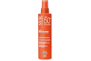 SVR - Sun Secure Spray SPF50+ - Soin solaire haute protection – Protège contre UVA, UVB, lumière visible & infrarouge – Pour toute la famille – Niacinamide, Vitamine E – 200 ml