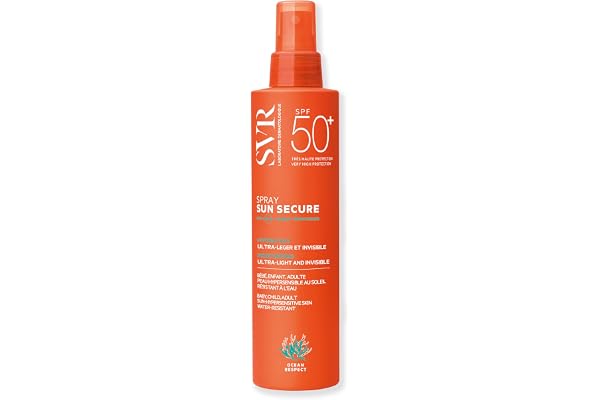 SVR - Sun Secure Spray SPF50+ - Soin solaire haute protection – Protège contre UVA, UVB, lumière visible & infrarouge – Pour toute la famille – Niacinamide, Vitamine E – 200 ml