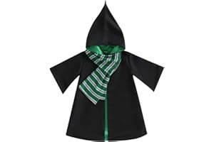 HZPHQY Kids Toddler Baby Girl Boy Wizard Costume Long Sleeve Hooded Robe Infant Halloween Outfits