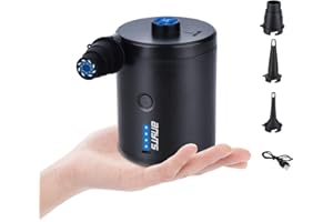 Anyts elektryczna i zasilana bateriami, pompka powietrza, 4000 mAh, 3 dysze do materaca, nadmuchiwanej łodzi, zabawki basenowej, do wielokrotnego ładowania