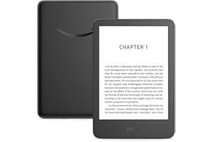 Amazon Kindle (newest gen) – Lightest and most compact Kindle with glare-free display, faster page turns, adjustable front light and long battery life – 16 GB – Without Ads – Black