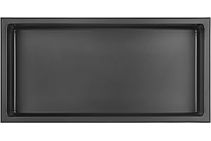 GLASDEALS INH. LARS APITIUS Edelstahl Wandnische 30 x 90 cm (schwarz)