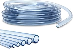 VARGORT Gomma trasparente in PVC senza BPA (Bisfenolo) | Tubo flessibile multiuso per uso alimentare, acquario, acqua e aria (4mm x 2mm, 1M)