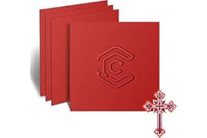 Creatorally Colores Contrachapada 3mm, Madera de Tilo Corte Laser 30x30 cm 4 Piezas, Contrachapado Colorido para Bricolaje, Grabado, Pirograbado (Rojo)