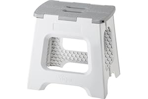 VIGAR Sgabello pieghevole compatto di colore grigio, altezza 32 cm (8917).