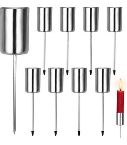 Set van 4 kandelaars in de vorm van een adventskrans, retro stijl, wit, voor adventslinger, bloempot, kerstdecoratie