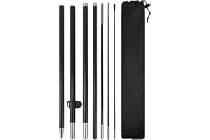 8 fot fjäderflaggstångssats, 98 tum flaggstång för 55 × 186 cm fjäderflaggor, med markspik och bärväska, enkel montering för tillfällig utomhusvisning (inte för stark vind)