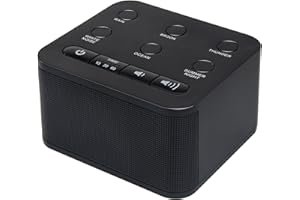 BIGMONAT Baby White Noise Sleeper, Quick Sleeper, 6 Sons Apaisants Naturels, Portable White Noise Machine, Alimenté Par un Adaptateur Secteur (inclus), Convient Aux Bébés Et Aux Adultes. Noir