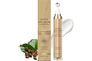 ALTHERONA Koffein Augencreme, Niacinamide Augencreme Gegen Falten und Augenringe, Anti-Aging & Friming Eye Cream mit Augenroller, Feuchtigkeits Augenpflege Reduziert Schwellungen, Augenserum Gegen Tränensäcke