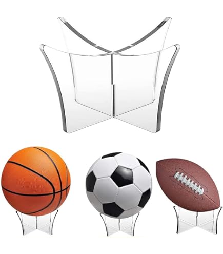 Supporti Per Palloni Trasparenti - 3 Pezzi In Acrilico - Per Calcio, Basket, Pallavolo - Display Da 13 Cm - Foto 7