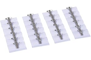 Europel Porte-badges nominatifs avec pince crocodile, épingle de sécurité et étui pour cartes vierges (lot de 24) | Porte-cartes d'identité horizontal pour écoles, bureaux | 75 x 40mm