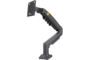 Ergosolid Support Écran PC Moniteur, Bras Articulé Ergonomique Ressort à Gaz, 17-30 Pouces, VESA 75mm et 100mm, Rotatif à 360°