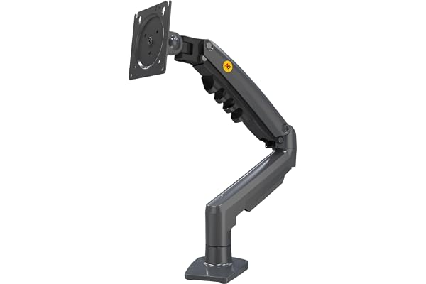 Ergosolid Support Écran PC Moniteur, Bras Articulé Ergonomique Ressort à Gaz, 17-32 Pouces, VESA 75mm et 100mm, Rotatif à 360°