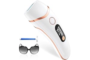 Haarlosy Épilateur Lumière Pulsée, IPL Épilateur Laser Definitive 999,999 Flashs, 2 Modes 5 Niveaux Énergie Laser Épilation Hair Removal pour Aisselles/Visage/Corps, Salon à la Maison[Hommes/Femmes]