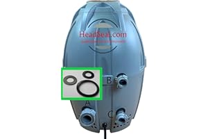 HeadSeal Premium Replacement Seals for Best-Way Lay Z Spa AirJet – Includes A, B & C Silicone Seals – Leak-Proof Fit for Egg-Shaped Heater Pumps – Compatible with All Models