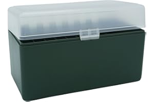 Waffenpflegewelt WPW Patronenbox aus robustem Kunstoff mit Klappdeckel für Kaliber .300 Winchester Magnum, Kaliber .338 Lapua Magnum