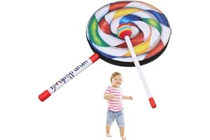 YONGWIORY Lollipop Hand Drum, Baby Lollipop Drum, Kids Percussion Lollipop Drum Multicolor?Kids Musical Instruments Drums, Percussion Instruments For Children, Childrens Musical Instruments 6/8/10 Inch