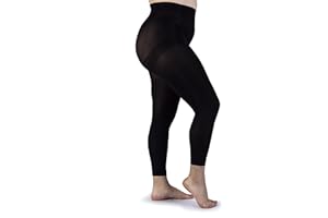 LEELA LAB Collant sans Pied pour Femme, 120 Deniers, Legging Grande Taille Noir Curvy, Confortable et Résistant - Qualité Made in Italy