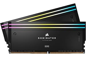 CORSAIR DOMINATOR TITANIUM RGB DDR5 96GB (2x48GB) DDR5 7000MHz CL40 Intel XMP iCUE Compatible Computer Memory – Black (CMP96GX5M2B7000C40)