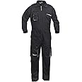 Black Work Wear Men's Overalls Boiler Suit Coveralls Garage Overalls Mechanics Boilersuit Protective (L)