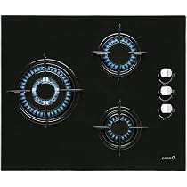 CATA CCI 5003 BK - Plaque De Cuisson Gaz Vitrocéramique 3 Brûleurs - 59cm - Allumage Auto