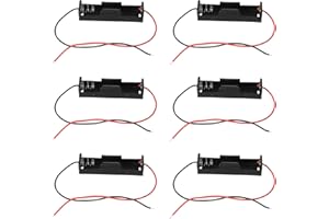 DACVGOG HICCYRODLY R 6Pcs Beschaltet Verbinder 1,5V AAA Batteriehalter Kunststoff Gehaeuse Huelle Aufbewahrungskiste Schwarz, 051037
