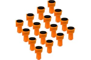 LUOLETY Nylon Bench Dogs, 16 Pcs Table Workbench Auxiliary Tool DIY Positioning Bench Fit for 19/20mm Dog Hole Planing Stop Bench Dogs with Grommet Bench Brake Inserts (19mm)