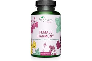 Integratore Menopausa | Titolato in Flavoni senza Soia | con Igname Selvatico, Enotera, Camomilla e Salvia | per Vampate di Calore, Sbalzi d’Umore, Insonnia | Vegavero