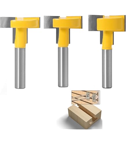QUARKZMAN T-Nutfräser 6mm Schaft - 2-Schneiden Hartmetall Für Präzise Holzarbeiten