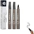 Lightsbetter Waterproof Brow Pen, Lightbetter Eyebrow Pen, Microblading Eyebrow Pen, Waterproof Eyebrow Pen Lightsbetter, Tint My 4 Tip Brow Waterproof, 4-Tip Eyebrow Pencil (2* Gray Brown)