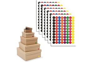 WORLD TRADE Etichette Adesive Colorate - Bollini Adesivi Colorati Vari Diametri Tondi - Rotondi 10 / 15 / 19 mm Cuori Lettere Numeri - Archivio Ufficio Scuola Casa (BOLLINO 10 MM)