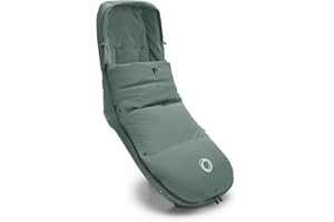 Bugaboo Winter Performance Footmuff for Winter and Extreme Weather, Must-Have Pushchair Accessory with Hood, Shoe Shield and Two-Way Zipper, Warm Cosy Toes in Pine Green