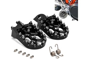 JFG RACING Pedane Moto,Billet MX Wide Pedane Pedali Poggiapiedi Motocross per 65-1290 SX SXF EXC EXCF XC XCF XCW Enduro Adventure Freeride Super Moto off Road-Nero