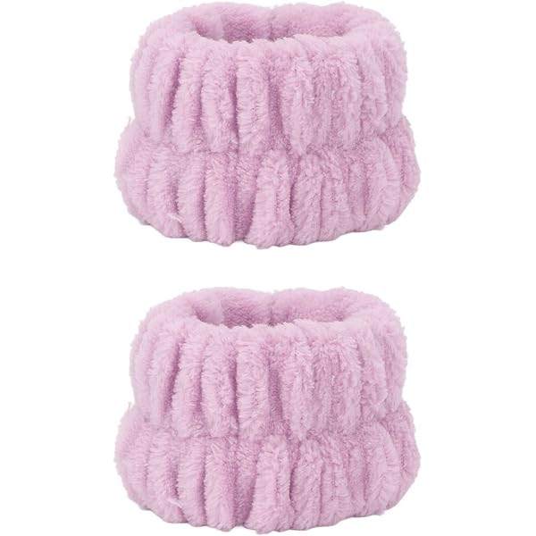 8-Pack Microfiber Face Washing Wristbands - 4.3x2.4", Colors: Pink, White, Green, Purple - View #5