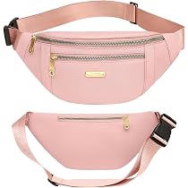 Riñonera Ajustable Unisex - 3 Bolsillos, Color Rosa, Para Deporte, Viaje Y Día A Día