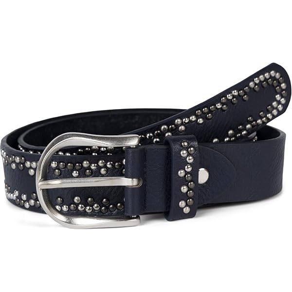 Ceinture Femme En Cuir Véritable Almela – 3,5 Cm De Large – Boucle Vieil Argent – Fabriquée En Espagne