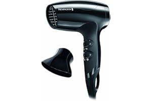 ‎REMINGTON Remington Haartrockner [extrem klein] Compact (1800 Watt, sehr kompaktes Design & praktische Größe - ideal für unterwegs, inkl. Stylingdüse, 3 Heiz- & 2 separate Gebläsestufen, Eco Einstellung) D5000