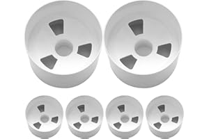 WEDUSPATY Tasse de Trou de Golf, Tasses de Golf pour Mettre du Vert, 6 pcs 4.2x3,9 Pouces Rond en Plastique Creux Tasses de Golf pour la Cour extérieur Remplacement Blanc en Place de Tasses Vertes Accessoires
