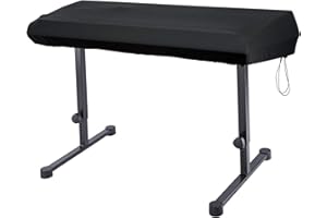 FEROCITY Copertura fodera protettiva antipolvere per tastiera per pianoforte, Digital Keyboard, estensibile, colore nero, 88 tasti