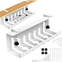 Organizzatore Cavi Per Scrivania - 2 Pezzi Senza Forare, Ideale Per Ufficio E Casa - Foto 9