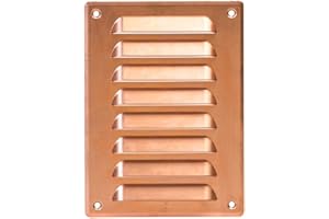 EUROPLAST 140x190mm Griglia di Ventilazione con Zanzariera - Griglie D'Aerazione in Metallo - Rame