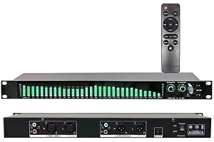 31 -band Stereo Grafisk Utjämnar, Hem Digital Eq Tuning Equalizer Med Led -spektrum Display - 21 Förinställda Effekter, Automatisk Brusreducering, Med Låg/mitt/diskantjustering, För