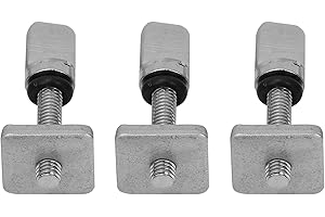 BNINETEENTEAM Vite per pinna di coda per tavola da surf, 3 pezzi Viti per pinna scorrevole per tavola da surf Tavola da surf in acciaio inox Viti M4 / M5 * 19mm con piastra per longboard(M4 * 19 MM)
