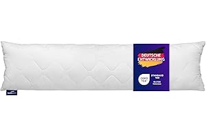 Traumnacht Seitenschläferkissen aus softer Microfaser, 1.200 Gramm Füllgewicht mit Reißverschluss, 40 x 145 cm, waschbar, Öko-Tex zertifiziert, entwickelt in Deutschland