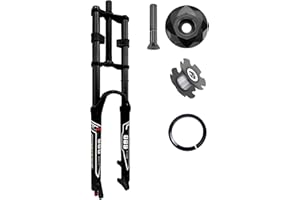 RUJIXU Mountain Bike Front Suspension Fork 26 27.5 29 Inch Disc Brake Air Down Hill Fork 1-1/8" Straight 1-1/2" Tapered Mtb Triple Tree Bike Fork Travel 135mm Quick Release 2440g
